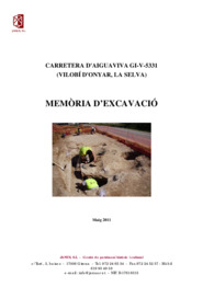 Memòria d'excavació. Carretera d'Aiguaviva GI-V-5331