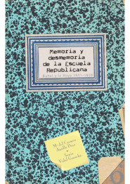 Memoria y desmemoria de la Escuela Republicana. Buñol y la Hoya 1931-1939