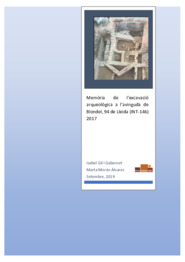Memòria de l'excavació arqueològica a l'avinguda de Blondel, 94 de Lleida (INT-146) 2017.