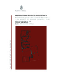 Memòria de la intervenció arqueològica a les restes arqueològiques a Cal Metge Solé i Cal Morató de Solsona (c/Castell 15-19).