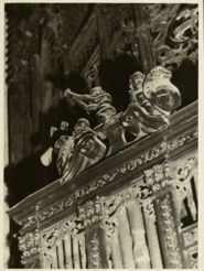 Detall de l'orgue de l'església de Santa Maria de Cervera