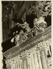 Detall de l'orgue de l'església de Santa Maria de Cervera