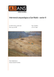 Intervenció arqueològica a Can Rubió – sector II