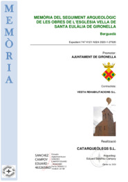 Memòria del seguiment arqueològic de les obres de l'església vella de Santa Eulàlia de Gironella