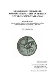Memòria dels treballs de prospecció realitzats en diversos punts del Camp de Tarragona