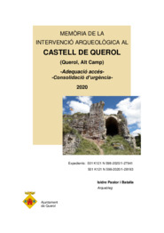 Memòria de la intervenció arqueològica al Castell de Querol
