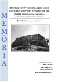 Memòria de la intervenció arqueològica preventiva realitzada a l’accés nord del Castell de Ciutadilla