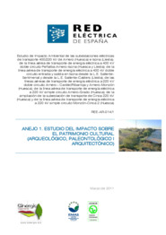 Estudio de Impacto Ambiental de las subestaciones eléctricas  de transporte 400/220 kV de Arnero (Huesca) e Isona (Lleida);  de la línea aérea de transporte de energía eléctrica a 400 kV doble circuito Peñalba-Arnero-Isona (Huesca y Lleida); de la  línea aérea de transporte de energía eléctrica a 400 kV doble  circuito entrada y salida en Isona desde la L.E. Sallente Sentmenat y desde la L.E. Sallente-Calders (Lleida); de las  líneas aéreas de transporte de energía eléctrica a 220 kV  doble circuito Arnero – Cardiel/Ribarroja y Arnero-Monzón  (Huesca); de la línea aérea de transporte de energía eléctrica  a 220 kV simple circuito Arnero-Grado (Huesca); de la ampliación de la subestación de transporte de Cinca 220 kV (Huesca) y de la línea aérea de transporte de energía eléctrica a 220 kV simple circuito Monzón-Cinca 2 (Huesca)