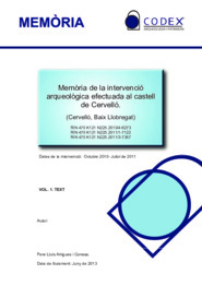 Memòria de la intervenció arqueològica efectuada al Castell de Cervelló