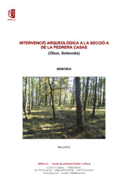 Memòria de l'intervenció arqueològica al Carrer Escasany, 13