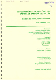 Estudi històric i arqueològic del Castell de Barberà del Vallès