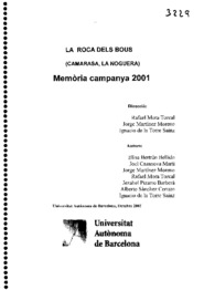 Memòria campanya 2001. La Roca dels Bous