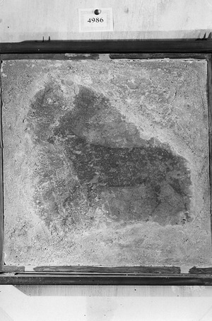 Reproducció d'una pintura rupestre de la Roca dels Moros del barranc del Calapatá.