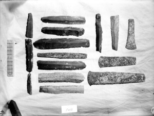 Conjunt de peces de sílex del període eneolític.