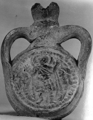 Ampolla de ceràmica dels segles IV-V.