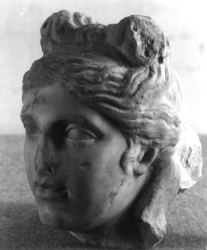 Cap femení d'una estatua romana.