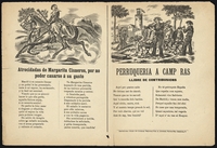 Atrocidades de Margarita Císneros, por no poder casarse á su gusto ; Perruqueria a Camp Ras : llibre de contribucions
