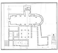 7. Planta primer pis actual de les dependències monacals, església i torre campanar
