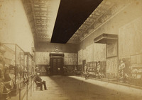 Exposicion Universal de Barcelona 1888. Palacio de Bellas Artes. Instalacion de la Real Casa. Sección izquierda del Salon