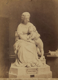 J. Samsó. La Virgen Madre (grupo de yeso).1er premio. Exposicion de 1878