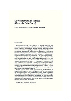 La vil·la romana de la Llosa