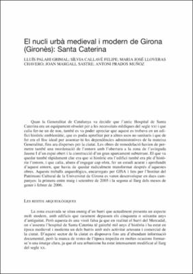 El nucli urbà medieval i modern de Girona (Gironès): Santa Caterina