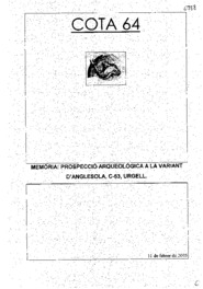Memòria: prospecció arqueològica a la variant d'Anglesola, C-53, Urgell