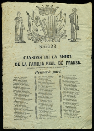 Coplas ó : Cansons de la mort de la familia real de Fransa.