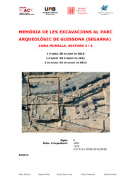 Memòria de les excavacions al parc arqueològic de Guissona, Zona Muralla. Sectors 3 i 4