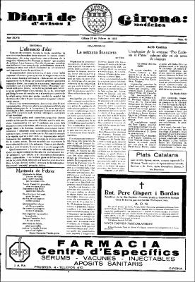 Diari de Girona d'avisos i notícies Núm. 43