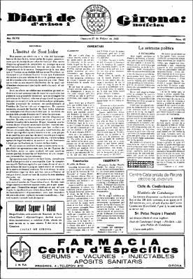 Diari de Girona d'avisos i notícies Núm. 45