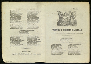 Trovos y décimas glosadas : para cantar los galanes a sus novias, quejandose de su inconstancia