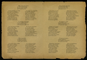 Trovos nuevos y divertidos cantados de un Galan á su Dama, y al mismo tiempo dos que cantó dicha Dama, en contestación á su Galan