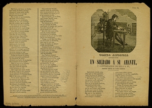 Carta amorosa : que escribe un soldado á su amante : y contestación de ella á él ; Contestacion de la amante al soldado