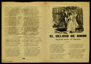 Nueva cancion sepulcral titulada El panteon ; El delirio de amor : segunda parte